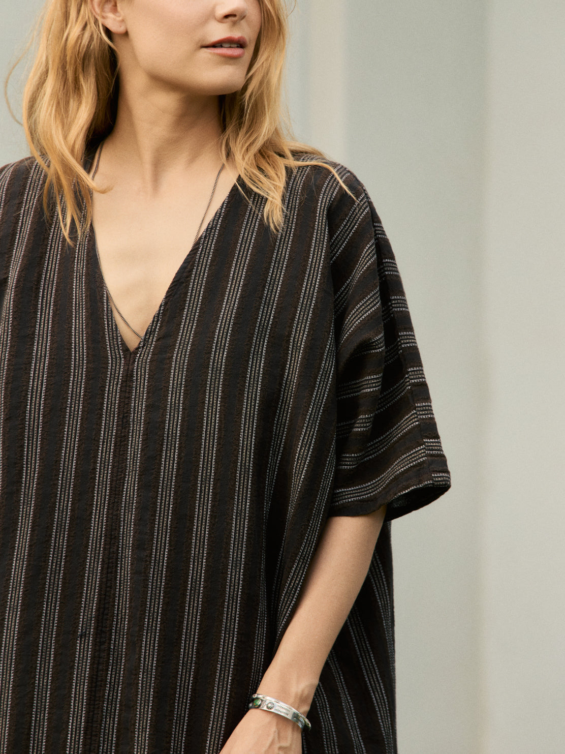 brown stripe caftan