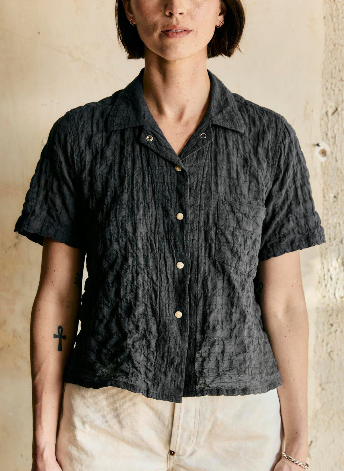 i+w x richter goods dobby woven pearl snap