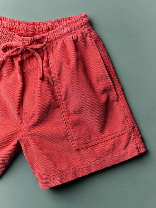 the lounge short in sunfaded red cord